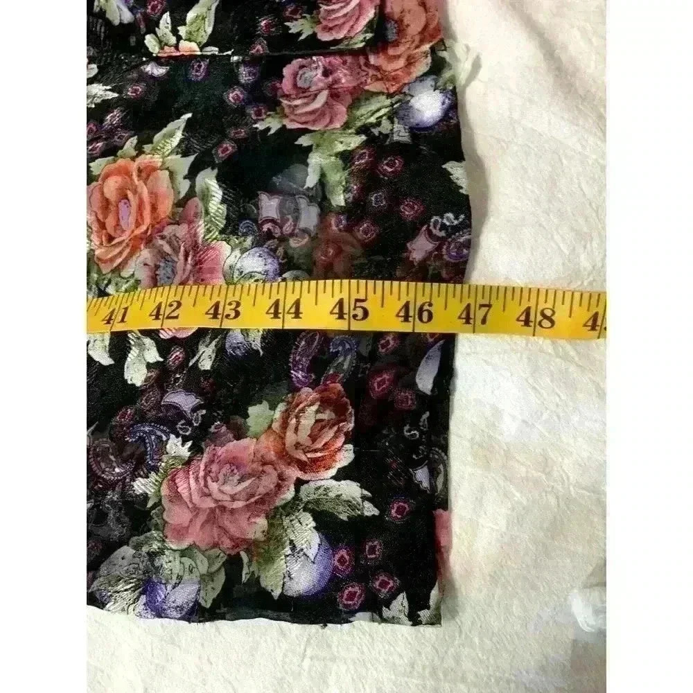 Vintage Victoria Secret Robe Small Gold Label Floral Burn out Velvet Boho Resort - Picture 5 of 11
